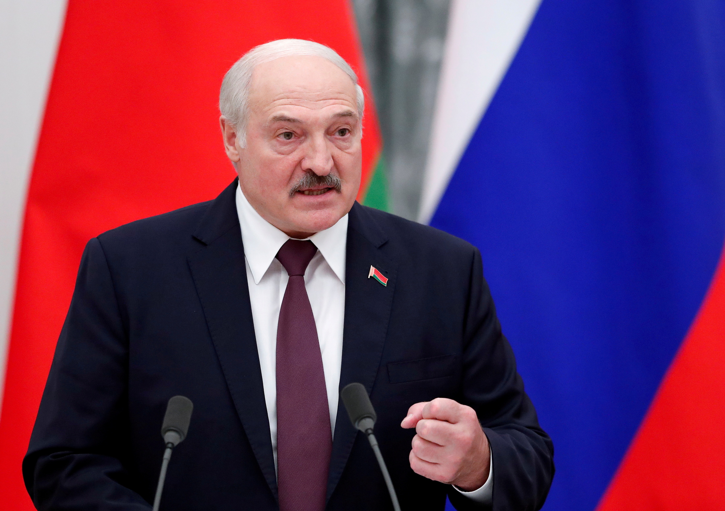 Tổng thống Belarus Alexander Lukashenko tại Moskva, Nga, hồi tháng 9/2021. Ảnh: Reuters