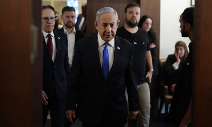 Thủ tướng Israel Benjamin Netanyahu tại Jerusalem ngày 17/4. Ảnh: AFP