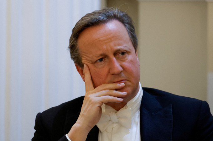 Ngoại trưởng Anh David Cameron tại sự kiện ở London ngày 9/5. Ảnh: Reuters