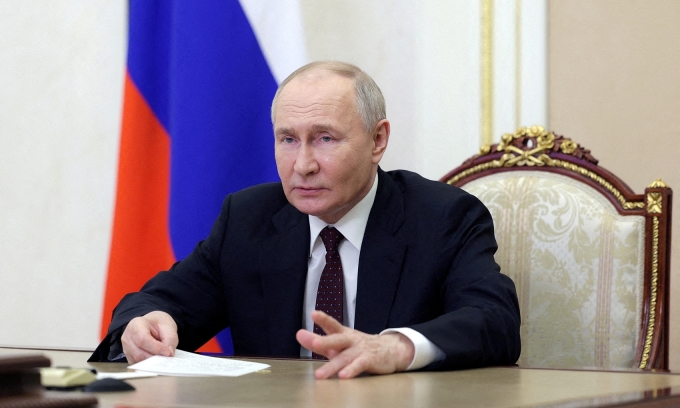 Tổng thống Nga Vladimir Putin tại Moskva hôm 3/5. Ảnh: Reuters