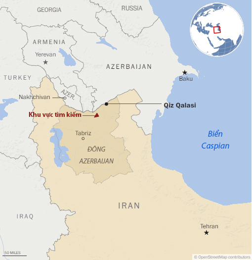 Vị trí tỉnh Đông Azerbaijan, Iran. Đồ họa:WP