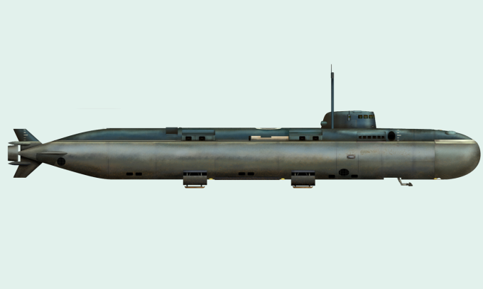 Ảnh đồ họa tàu ngầm Losharik. Đồ họa: H.I.Sutton