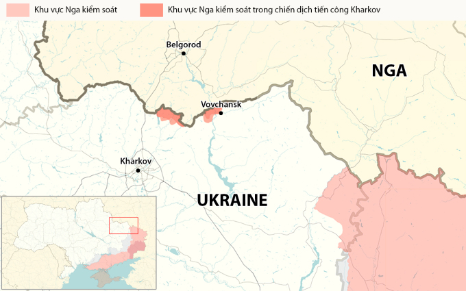 Khu vực Nga kiểm soát trong chiến dịch tiến công Kharkov. Đồ họa: RYV