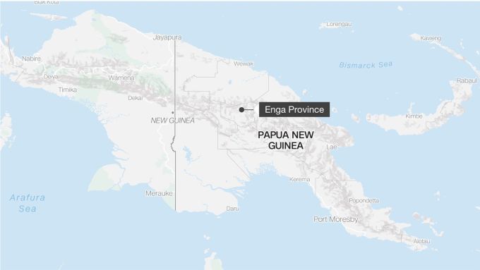 Vị trí tỉnh Enga ở Papua New Guinea. Ảnh: CNN