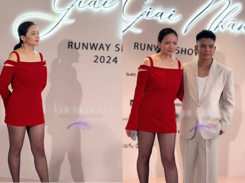 Phan Như Thảo chọn váy áo nhẹ nhàng, tông đỏ đúng chủ đề có phần thiết kế phù hợp với thân hình và vẻ đẹp vốn có của cô.