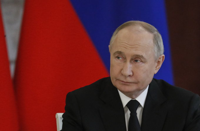 Tổng thống Nga Vladimir Putin tại Điện Kremlin, Moskva ngày 23/5. Ảnh: AFP