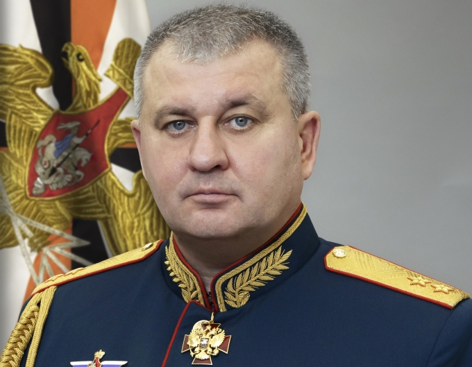 Thiếu tướng Vadim Shamarin, phó tổng tham mưu trưởng quân đội Nga, tại Moskva hồi tháng 10/2023. Ảnh: AP