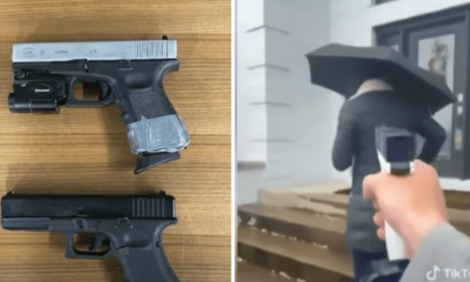 Súng đồ chơi dùng trong trào lưu sát thủ cấp cao ở Mỹ. Ảnh: Zeroeyes