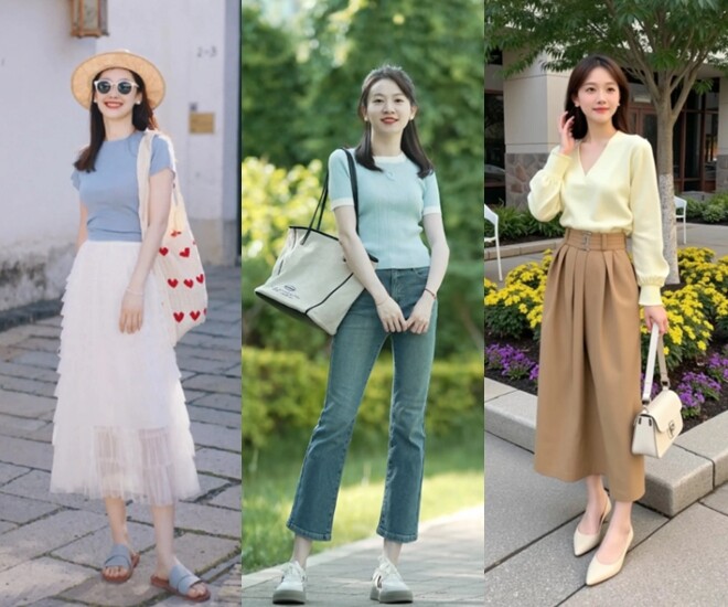 Áo len mỏng là items thích hợp để diện vào thời tiết đầu hè chưa quá nóng nực.