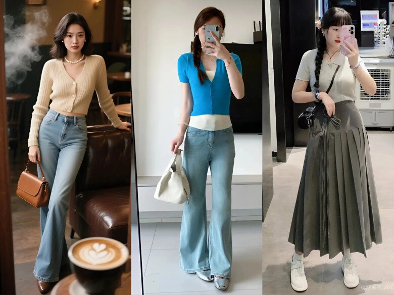 Áo có độ ôm nhẹ, không quá bó sát giúp chị em trông mảnh mai hơn mà vẫn không lộ mỡ thừa.