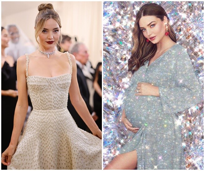 Nữ siêu mẫu khi mang thai con đầu lòng tăng cân rất nhiều.