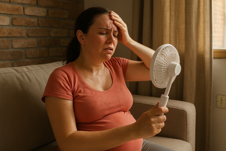 Các mẹ bầu đặc biệt lưu ý uống đủ nước, giữ cơ thể mát mẻ vào mùa nắng nóng (Ảnh minh họa).