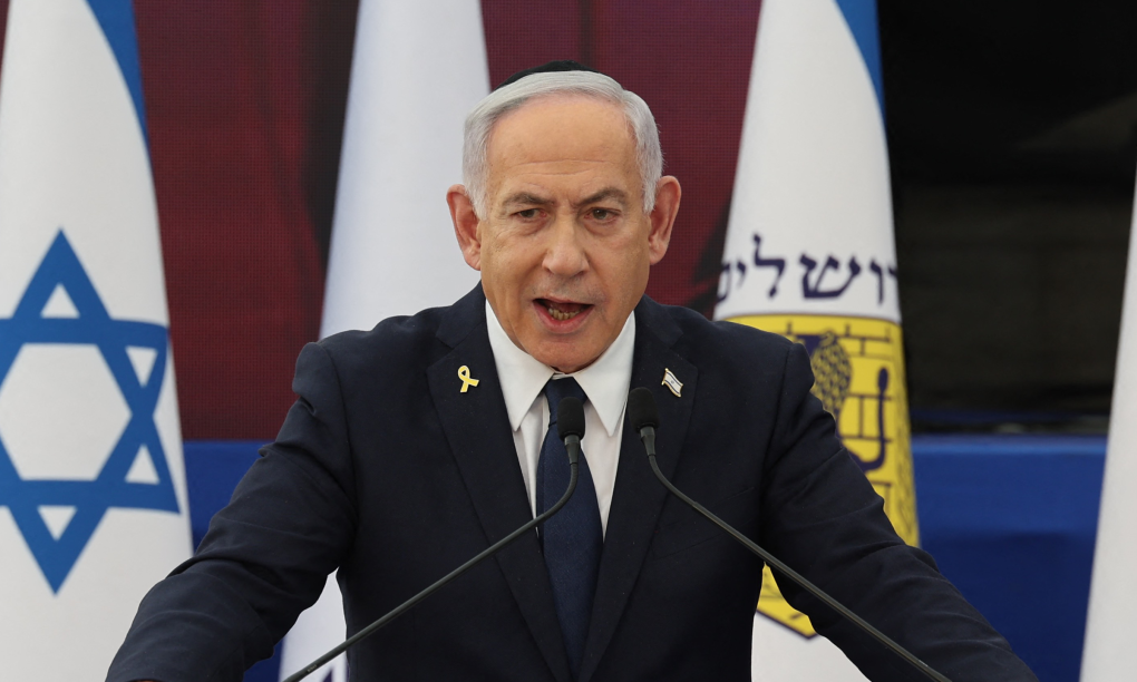 Thủ tướng Israel Benjamin Netanyahu phát biểu tại Jerusalem hôm 29/4. Ảnh: AFP