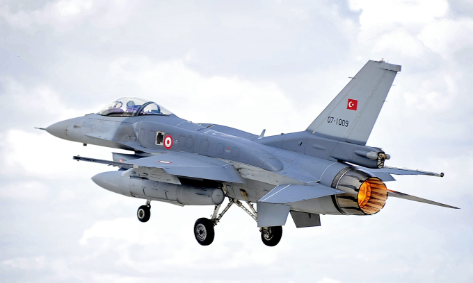 Tiêm kích F-16 của Thổ Nhĩ Kỳ. Ảnh: BQP Thổ Nhĩ Kỳ