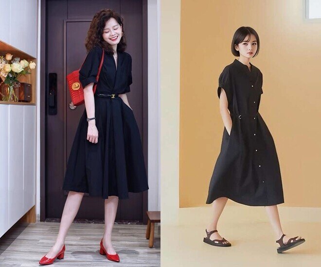 Váy sơ mi đen tưởng chừng đơn giản nhưng lại đòi hỏi sự tinh tế trong từng lựa chọn chất liệu. Chính sự tối giản trong thiết kế càng làm nổi bật khí chất cao cấp của người mặc.