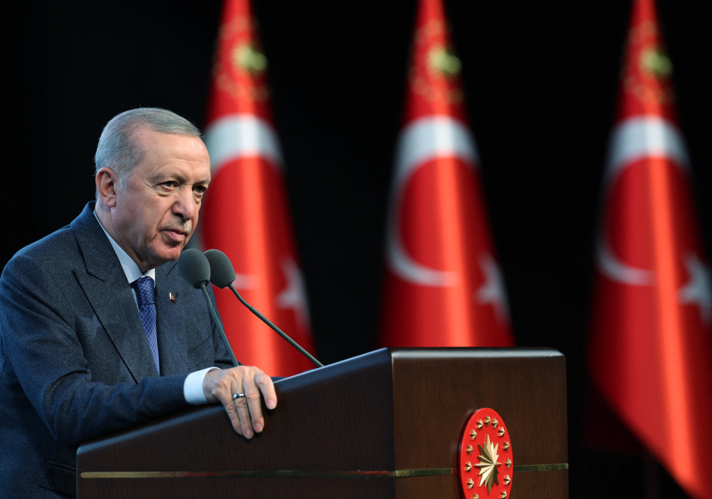 Tổng thống Recep Tayyip Erdogan tại sự kiện ở Ankara, Thổ Nhĩ Kỳ ngày 14/5. Ảnh: AFP