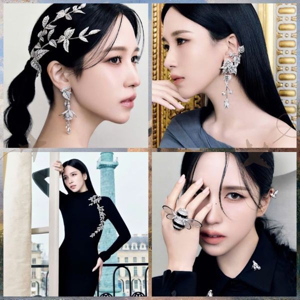 Ngoài ra, Mina còn có cơ hội thử nhiều thiết kế trang sức xa xỉ khác trong bộ sưu tập Haute Joaillerie của Boucheron khi chụp tạp chí, với tổng giá trị ước tính lên đến hàng trăm tỷ đồng.