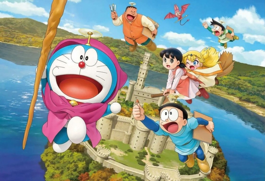 Mèo máy Doraemon và các nhân vật trong phim. Ảnh: Toho
