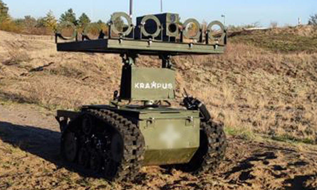 UGV Krampus Ukraine trong bức ảnh công bố ngày 19/5. Ảnh: BQP Ukraine