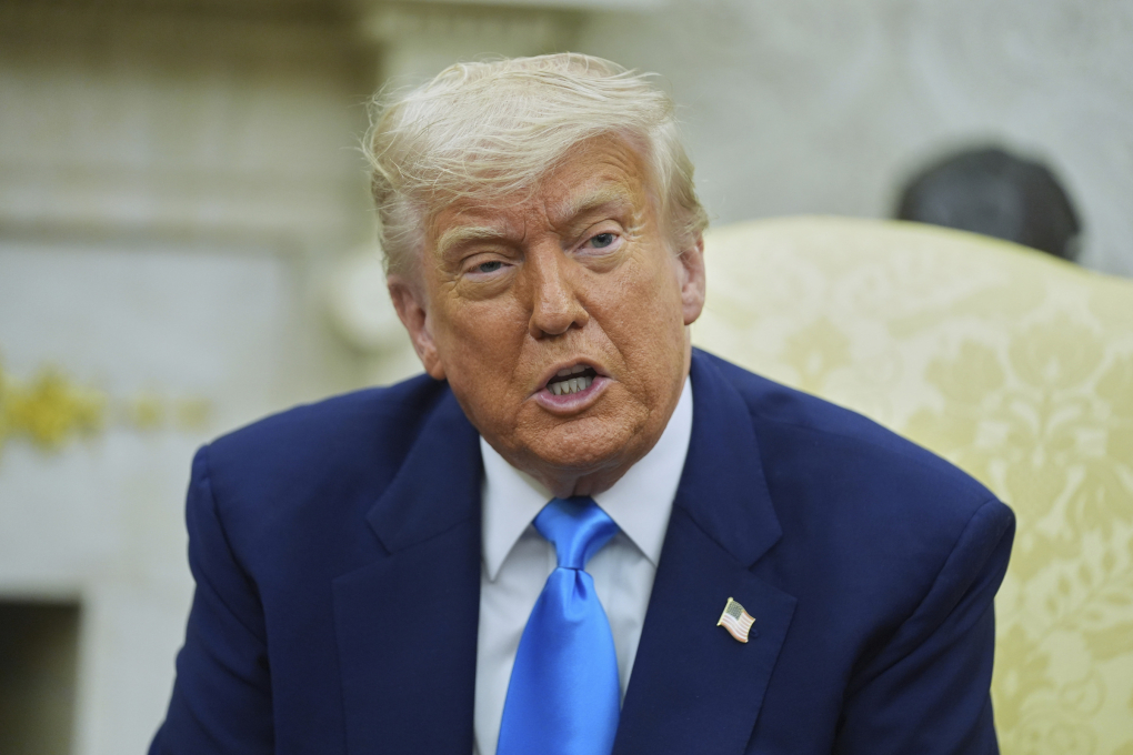 Tổng thống Donald Trump tại Phòng Bầu dục, Nhà Trắng, hôm 21/5. Ảnh: AP