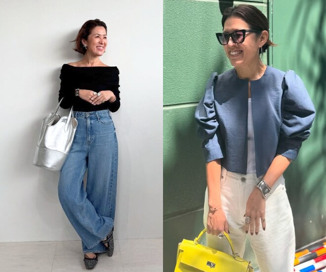 Naoko Okusa không chạy theo thời trang giới trẻ mà ưu tiên phối trộn trang phục tối giản một cách tinh tế