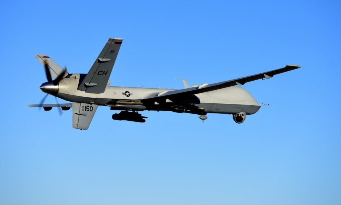 Máy bay MQ-9 Mỹ huấn luyện ở bang Nevada hồi năm 2019. Ảnh: USAF.