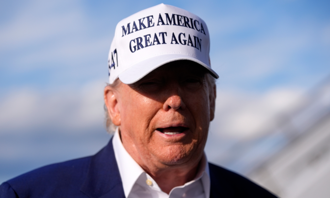 Tổng thống Trump trả lời phỏng vấn ở Morristown, New Jersey, hôm 25/5. Ảnh: AP