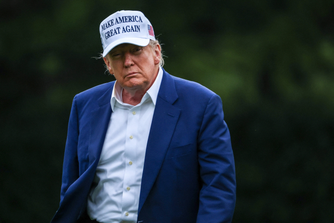 Tổng thống Mỹ Donald Trump tại Bãi Nam, Nhà Trắng ngày 25/5. Ảnh: AFP