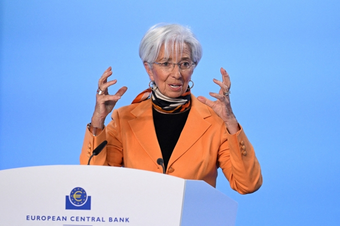 [Chủ tịch ECB Christine Lagarde tại Frankfurt (Đức), ngày 6/3. Ảnh: Reuters
