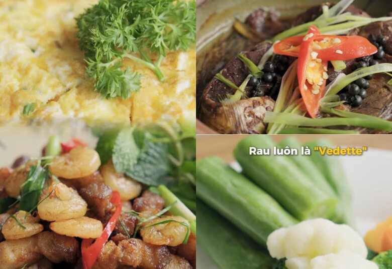 Bữa trưa dinh dưỡng của mẹ bầu, tất nhiên là không thể thiếu rau xanh.