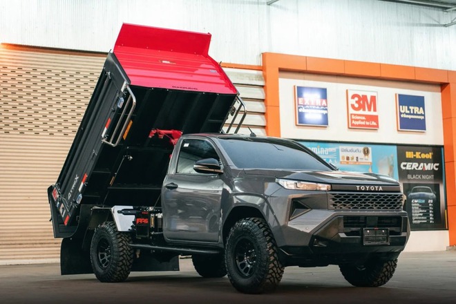 Toyota Hilux 'lột xác' thành xe ben mà không cần cắt xẻ: Chở tới 5 tấn, có cả cần cẩu tự bốc hàng- Ảnh 23.