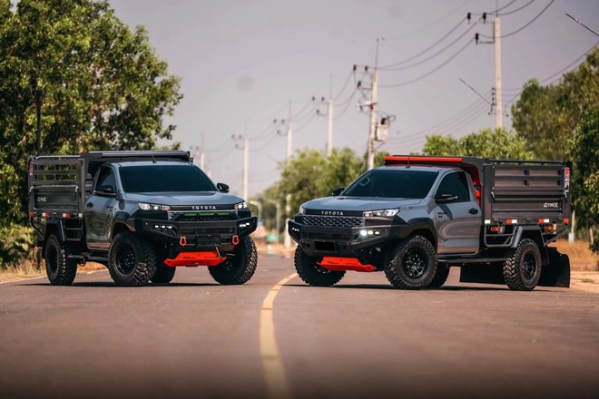 Toyota Hilux 'lột xác' thành xe ben mà không cần cắt xẻ: Chở tới 5 tấn, có cả cần cẩu tự bốc hàng- Ảnh 6.