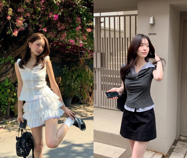Chân váy ngắn giúp tôn dáng và tạo hiệu ứng chân dài rõ rệt. Khi kết hợp với áo đơn giản, outfit trở nên gọn gàng và trẻ trung hơn. Đây là item phù hợp cho nhiều hoàn cảnh, từ đi chơi đến dạo phố, đặc biệt trong mùa Hè.