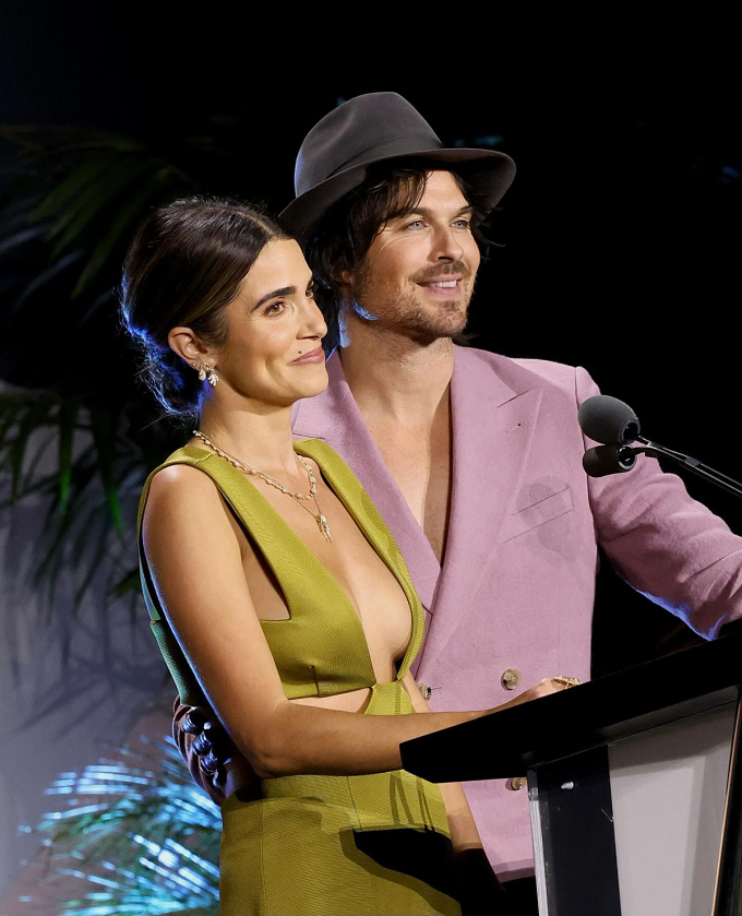 Vợ chồng Ian Somerhalder tại lễ trao giải vì môi trường EMA Awards năm 2024. Ảnh: Instagram Nikki Reed