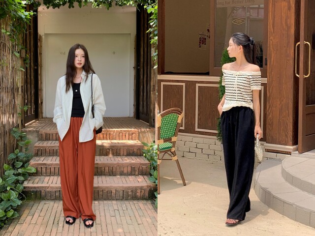 Quần ống rộng vải thô đũi được yêu thích nhờ chất liệu nhẹ và thoáng. Thiết kế rộng tạo cảm giác thoải mái khi mặc trong thời tiết nóng. Khi phối cùng áo đơn giản, outfit trở nên nhẹ nhàng, phù hợp với phong cách tối giản và hiện đại.