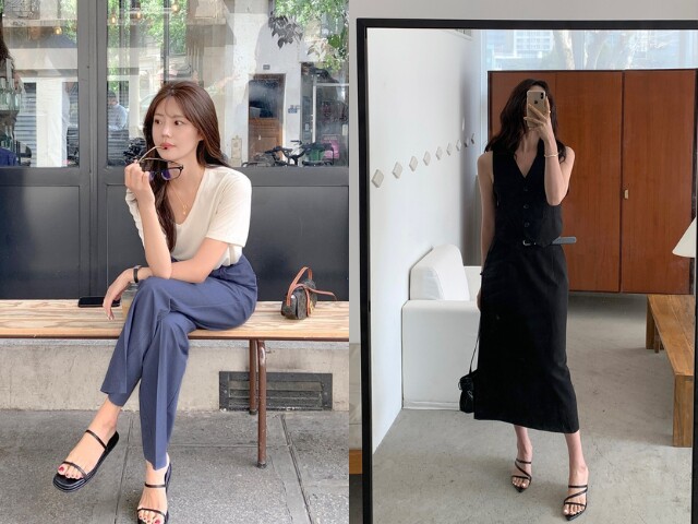 Sandal quai mảnh được yêu thích nhờ thiết kế thoáng và tạo cảm giác thanh thoát cho đôi chân. Khi kết hợp với quần jeans, váy liền hoặc chân váy, outfit trở nên gọn gàng và hiện đại hơn. Đây là kiểu giày phù hợp cho những ngày cần di chuyển nhưng vẫn muốn mặc đẹp.