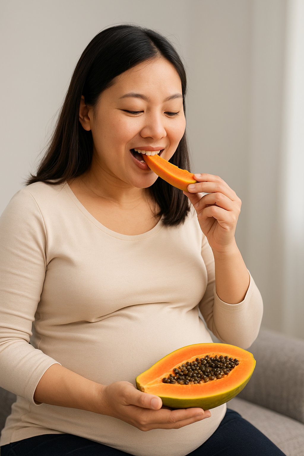 Bà bầu nên ăn đu đủ chín hoàn toàn, không nên ăn đu đủ xanh…