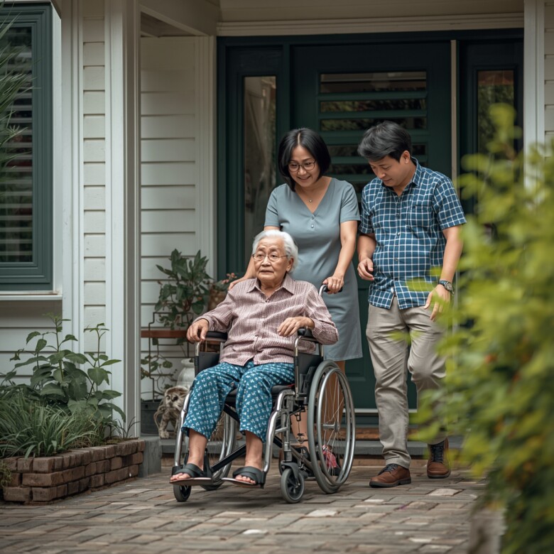 Ngay sau đêm tân hôn của tôi, vợ chồng chú đã đưa mẹ ngồi xe lăn từ quê lên thành phố. (Ảnh minh họa)