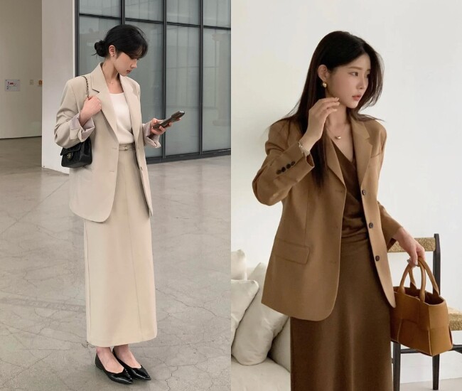 Áo blazer giúp outfit công sở trông chỉn chu và thanh lịch hơn ngay lập tức. Đây là item dễ phối, phù hợp với nhiều phong cách và gần như không lỗi mốt.