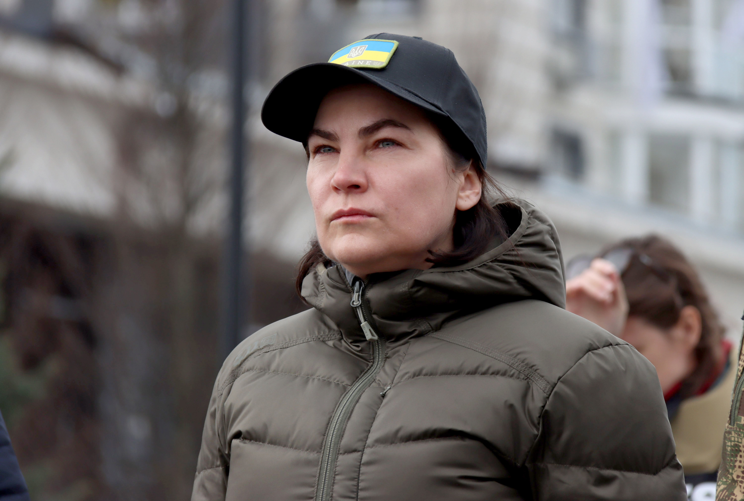 Tổng công tố Ukraine Iryna Venediktova tại Bucha, ngoại ô Kiev, hôm 5/4. Ảnh: AFP.