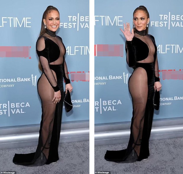 Jennifer Lopez sexy táo bạo với đầm xuyên thấu - Ảnh 4.