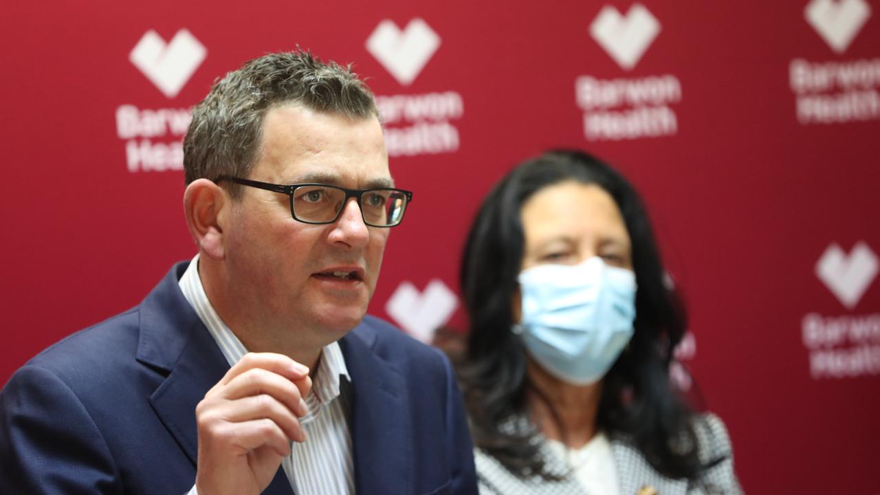 Premier Daniel Andrews in Geelong for the upcoming new hospital. Picture: Alan Barber