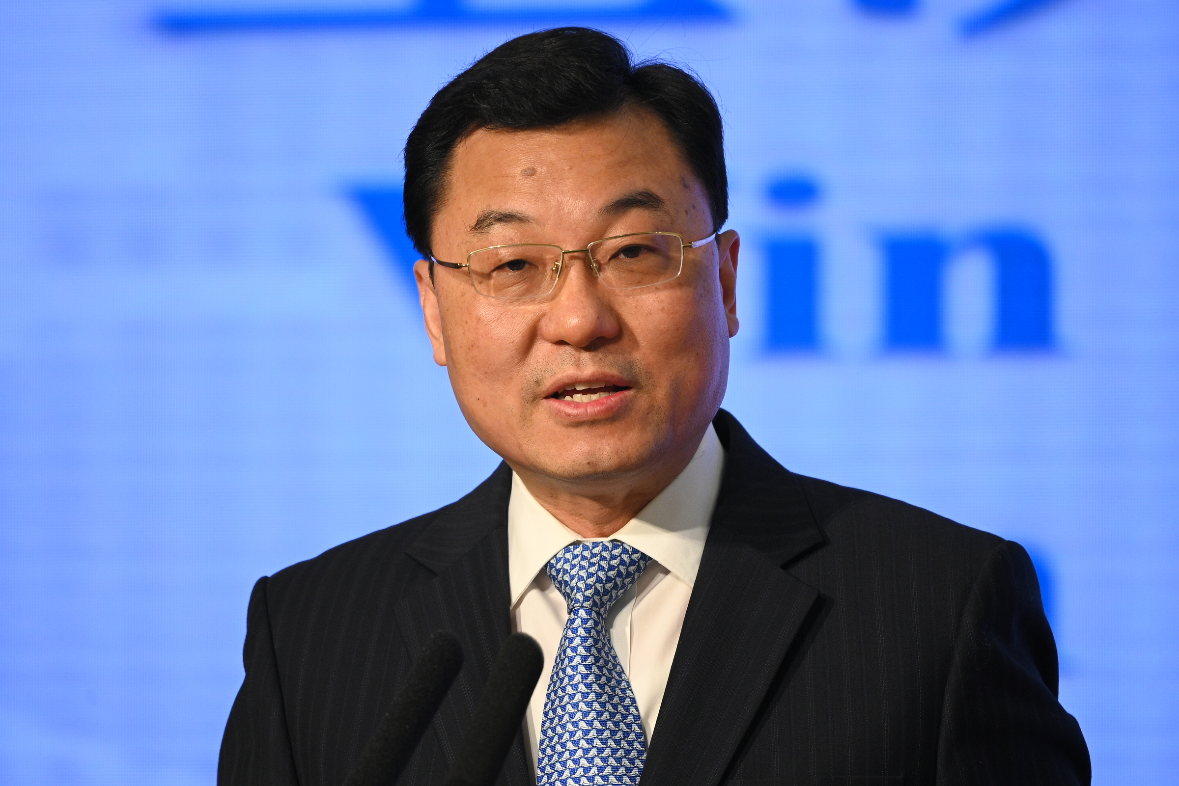 Thứ trưởng Ngoại giao Trung Quốc Tạ Phong dự họp báo ở Hong Kong hồi năm 2020. Ảnh: AFP.