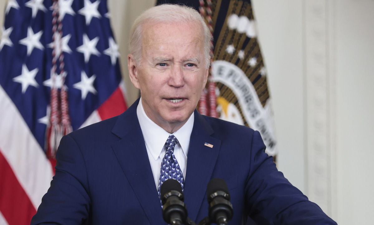 Tổng thống Biden phát biểu trong một sự kiện ở Nhà Trắng hôm 13/6. Ảnh: Reuters.