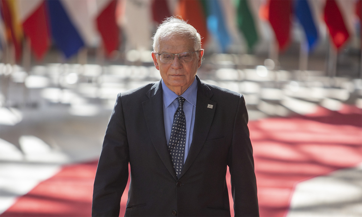 Đại diện cấp cao của Liên minh châu Âu về chính sách đối ngoại và an ninh Josep Borrell tại Brussels, Bỉ ngày 31/5. Ảnh: Reuters.