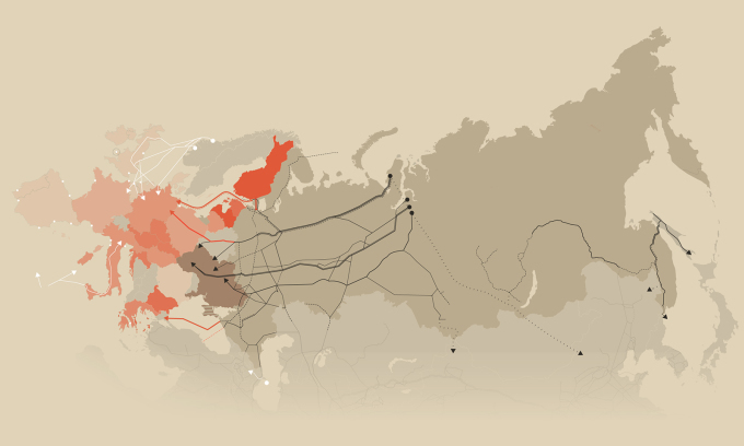 Những đường ống chuyển khí đốt Nga cho châu Âu. Bấm vào ảnh để xem chi tiết. Đồ họa: Reuters.