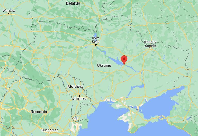 Vị trí thành phố Kremenchuk ở miền trung Ukraine. Đồ họa: Google Maps.