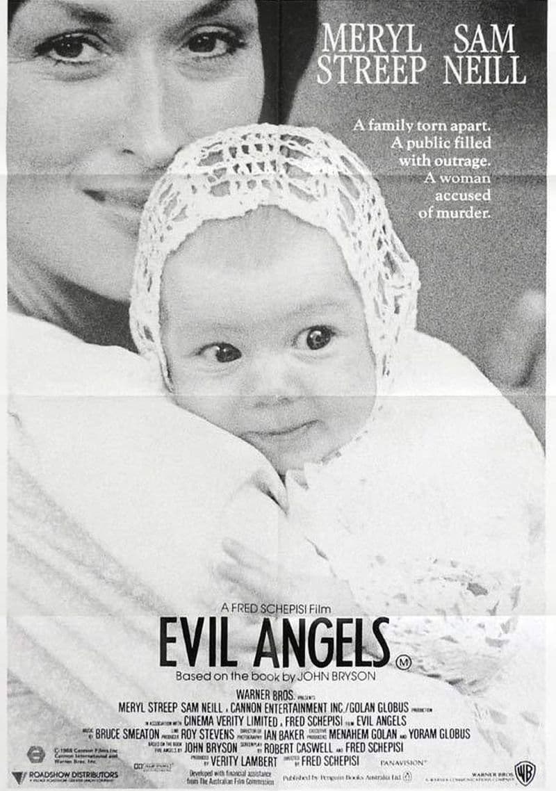 Poster  phim Evil Angels, dựa trên vụ án, do Meryl Streep thủ vai chính. Ảnh: The Movie Database