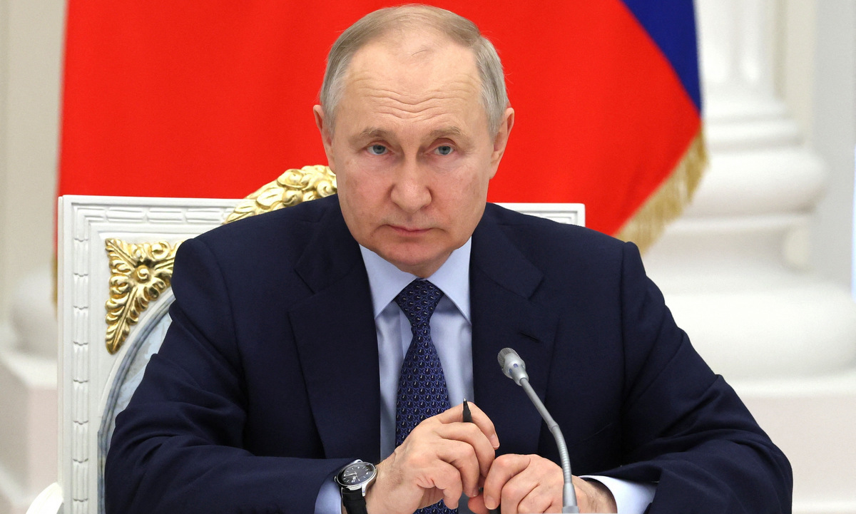 Tổng thống Putin trong cuộc họp ở thủ đô Moskva của Nga hôm 26/5. Ảnh: Reuters