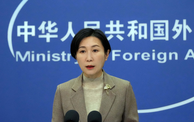 Phát ngôn viên Bộ Ngoại giao Trung Quốc Mao Ninh tại cuộc họp báo ở Bắc Kinh tháng 12/2022. Ảnh: AFP